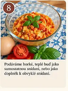 Hotová míchaná vajíčka s rajčaty – fanqie chaodan Hotová míchaná vajíčka s rajčaty – fanqie chaodan