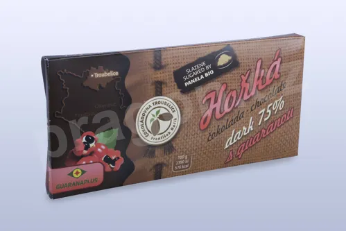 Čokoláda hořká 75% s guaranou, 45 g