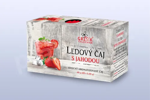Ledový čaj s jahodou 20 n.s. přebal GREŠÍK