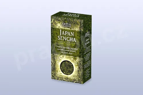 Japan Sencha z.č. 70 g krabička,GREŠÍK, Čaje 4 světadílů