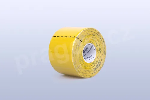 Kineziologický tejp BB Tape 5 cm, barva žlutá