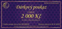 Elektronický dárkový poukaz na nákup zboží v hodnotě 2 000 Kč