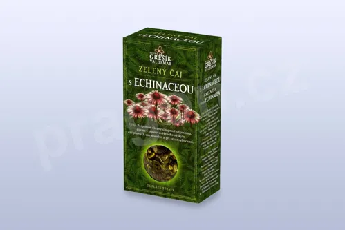 Zelený čaj s echinaceou z.č.- Z - 70 g krabička, GREŠÍK, Čaje 4 světadílů