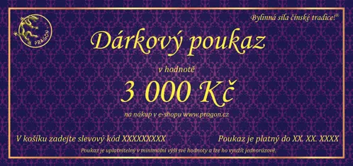 Elektronický dárkový poukaz na nákup zboží v hodnotě 3 000 Kč_e