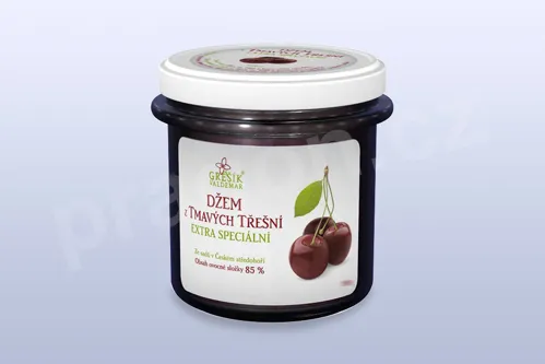 Džem z tmavých třešní extra Speciální 210 g GREŠÍK_1