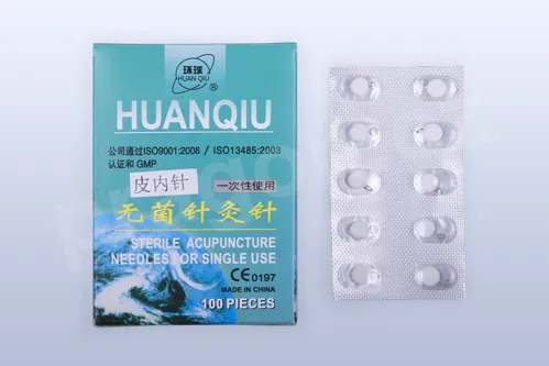 Akupunkturní jehly Huanqiu - ušní/intradermální 0,22x5mm (bez náplasti)
