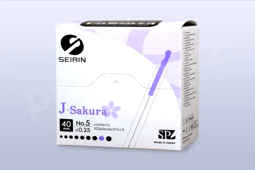 Akupunkturní jehly Seirin J-Sakura No. 5 / 0,25×40 mm