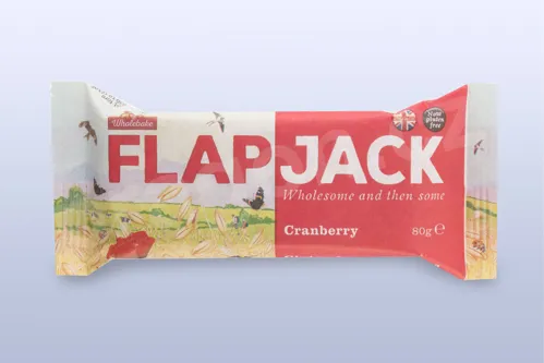 Flapjack ovesný brusinka 80 g WHOLEBAKE_2
