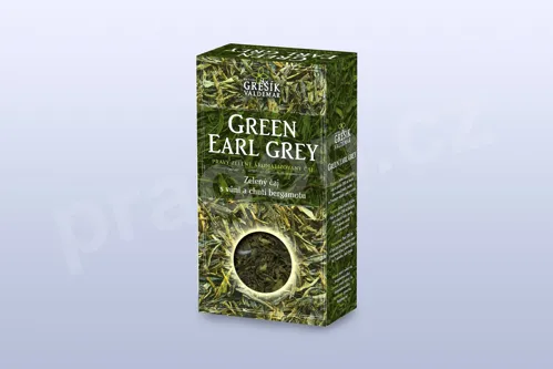 Green Earl Grey z.č. 70g krabička, GREŠÍK, Čaje 4 světadílů