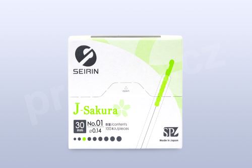 Akupunkturní jehly Seirin J-type 01 / 0,14×30 mm_v3