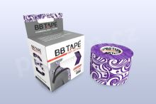 Kineziotape BB Tape s designem tetování, fialová