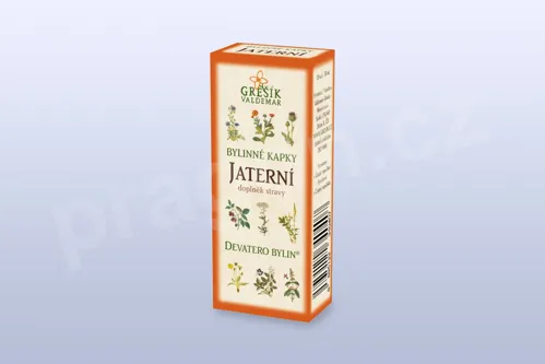 Jaterní kapky 50 ml, GREŠÍK-Z-35% líh, Bylinné kapky