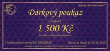 Elektronický dárkový poukaz na nákup zboží v hodnotě 1 500 Kč