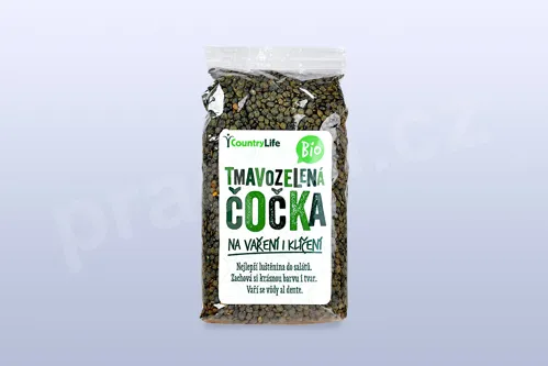 Čočka tmavozelená 500 g BIO COUNTRY LIFE