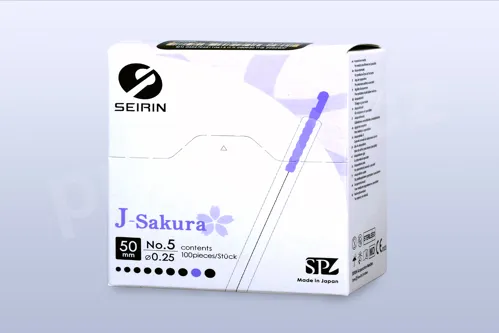Akupunkturní jehly Seirin J-Sakura No. 5 / 0,25×50 mm