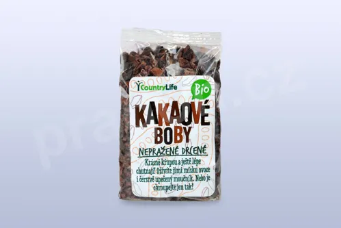 Kakaové boby nepražené drcené 100 g BIO 